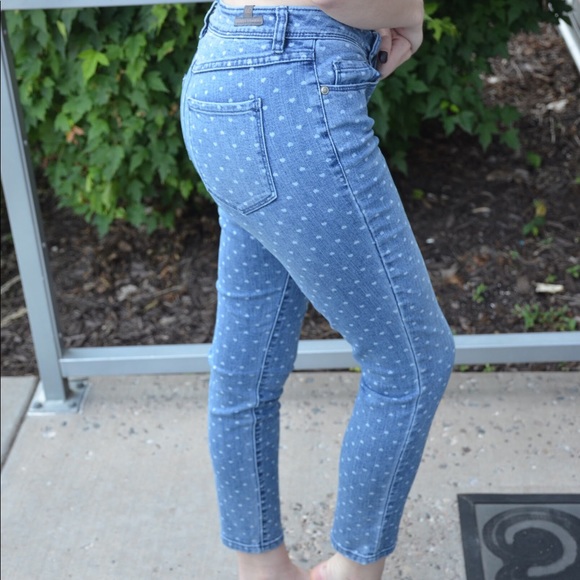 Lauren Conrad Heart Print Crop Jeans - Picture 3 of 5
